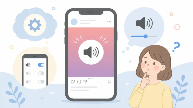 インスタで勝手に音が出るのはなぜ？原因と音を消す設定方法を解説