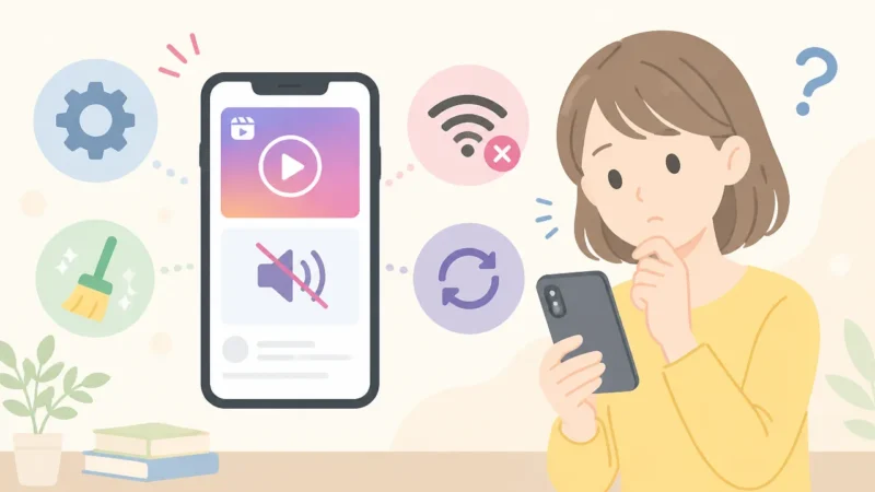 インスタで勝手に音が出るのはなぜ？原因と音を消す設定方法を解説