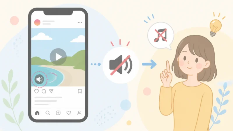 インスタで勝手に音が出るのはなぜ？原因と音を消す設定方法を解説