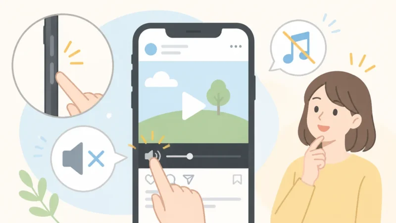 インスタで勝手に音が出るのはなぜ？原因と音を消す設定方法を解説